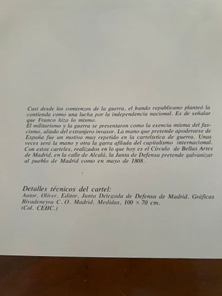Réplica Póster Guerra Civil Española 44 M
