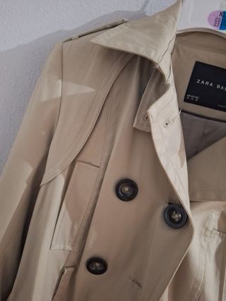 Gabardina Zara Basic XL beige