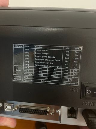 Impresora térmica - TPV negra