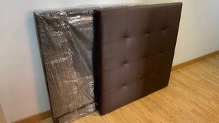 Cabeceros cama 90 - Piel sintética marrón