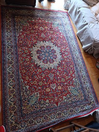 Alfombra salón roja y azul estilo Persa