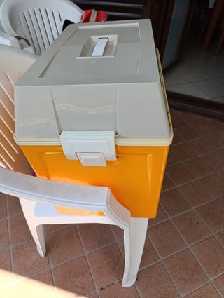 Frigo portatile vintage arancione