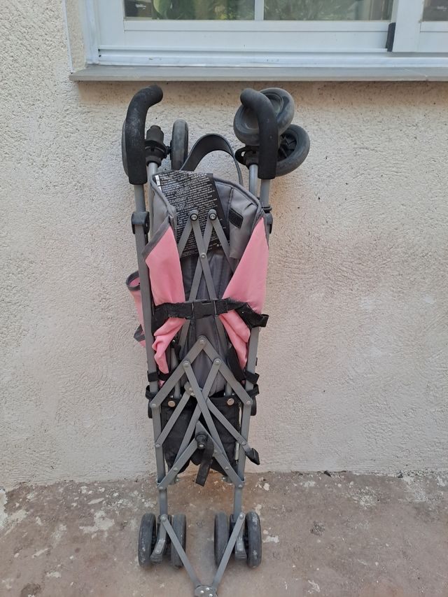 Carrito bebé plegable verano rosa