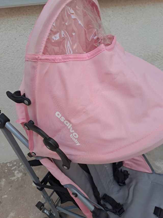 Carrito bebé plegable verano rosa