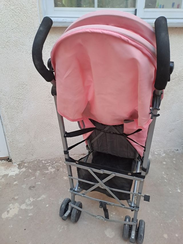 Carrito bebé plegable verano rosa