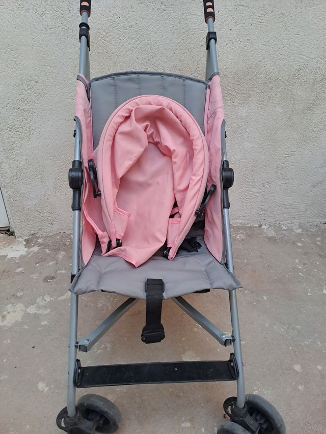 Carrito bebé plegable verano rosa