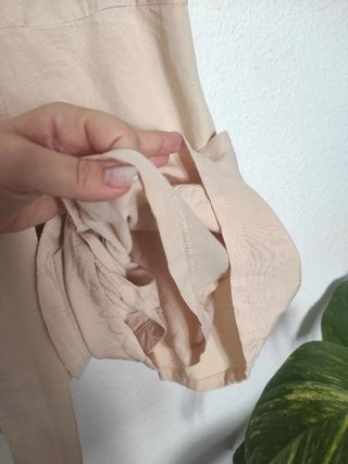 Mono corto lino Safari verano cinturón carey