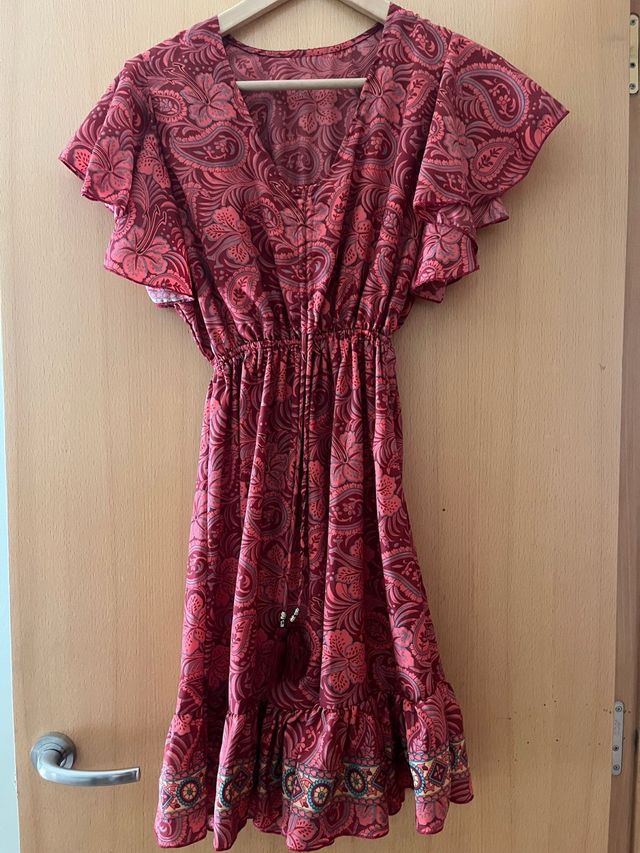 Vestido rojo estampado - verano