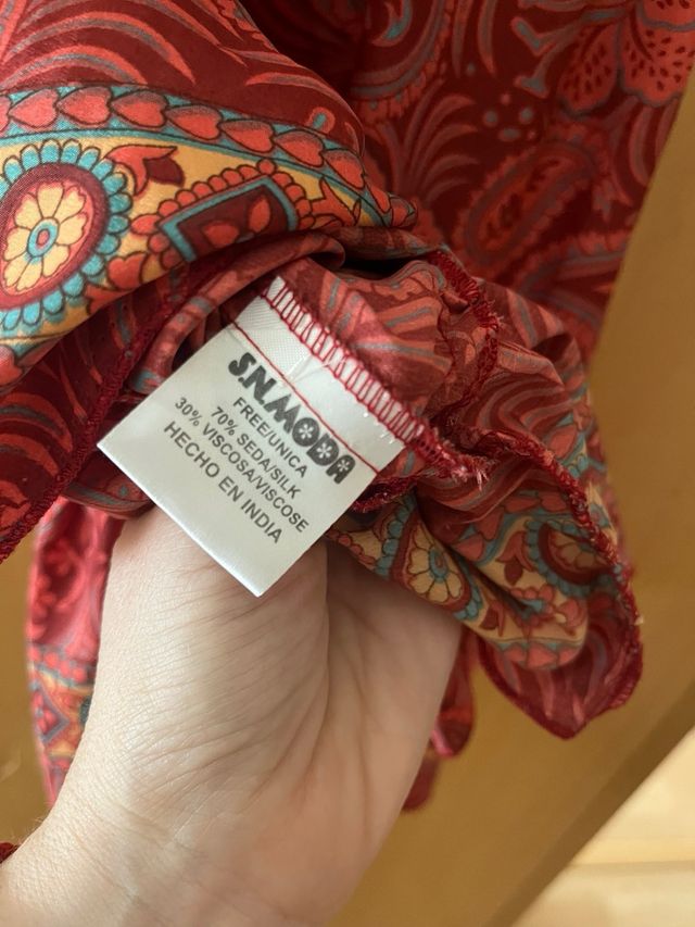 Vestido rojo estampado - verano