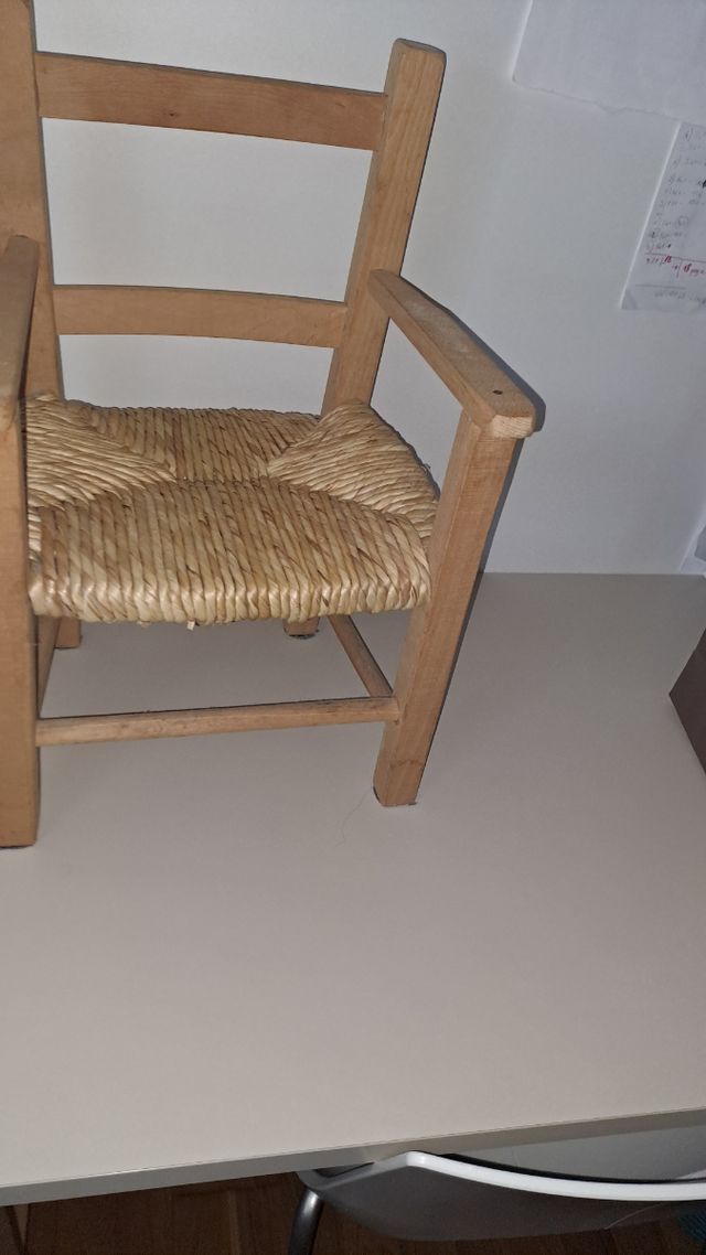 Sedia bimbi in paglia
