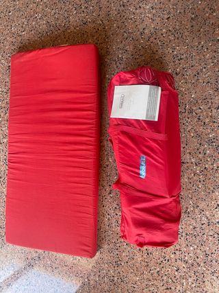 Cuna viaje Bebé Due - Plegable Roja mas colchon