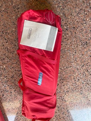 Cuna viaje Bebé Due - Plegable Roja mas colchon