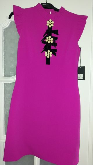 Vestido Moskada fiesta rosa - M