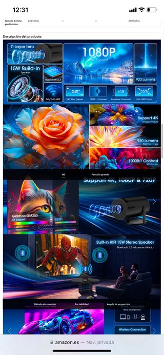 Proyector Gaimo Ultra HD