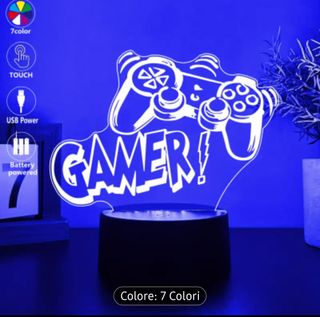 Luce notturna LED Gamer 7 colori