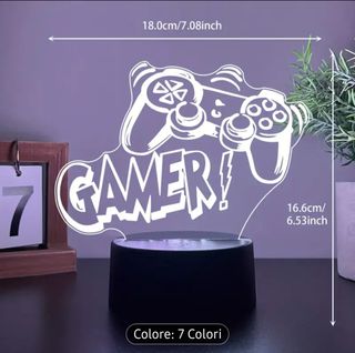 Luce notturna LED Gamer 7 colori