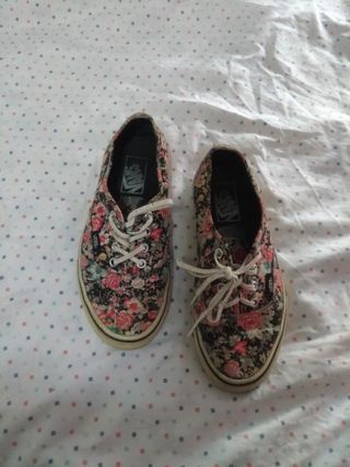 Vans Flores - Talla 37 Mujer