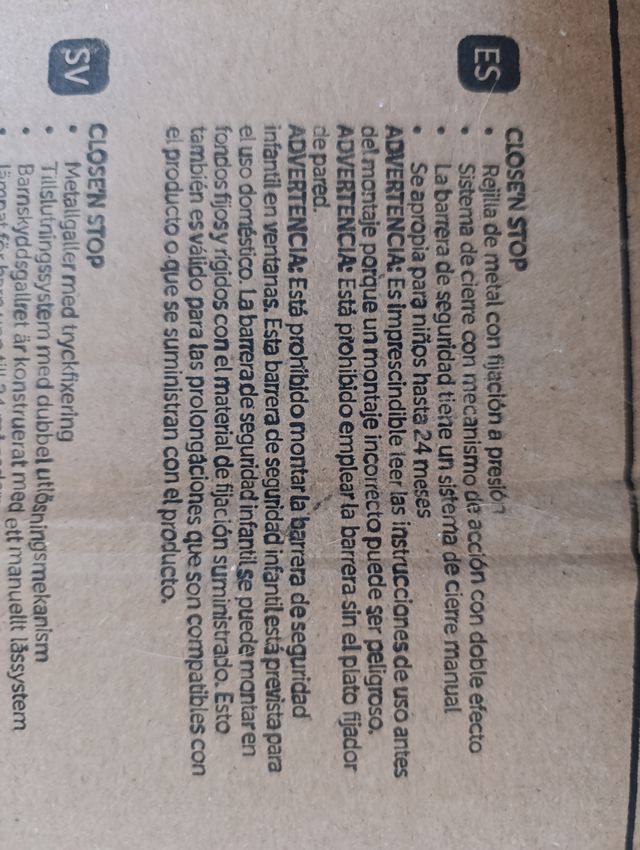 Barrera seguridad Hauck Close'n Stop 96-101 cm. 
