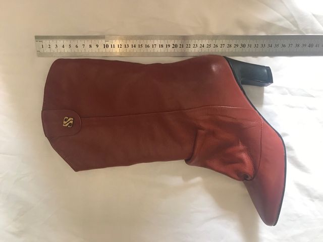 Stivali Pelle Rosso-Ruggine