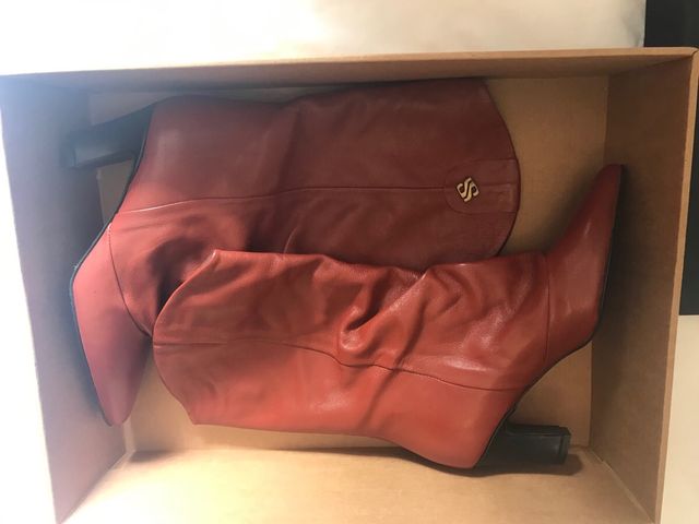 Stivali Pelle Rosso-Ruggine