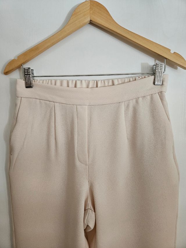 Pantalones traje Mango beige talla S