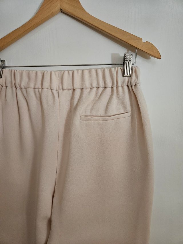 Pantalones traje Mango beige talla S