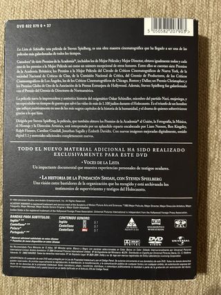 DVD La Lista de Schindler (Schindler's List)