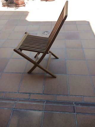 Silla plegable madera jardín