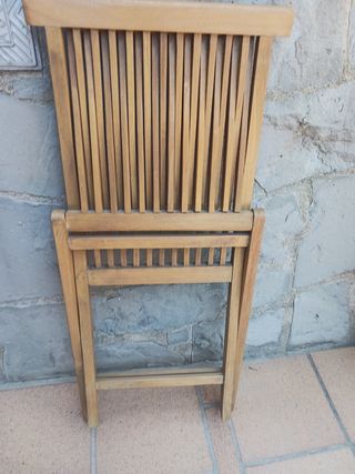 Silla plegable madera jardín