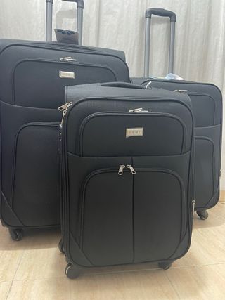 Juego 3 maletas extensible tela nueva