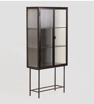 Vitrina negra metal y cristal