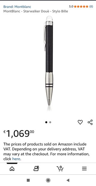 Boligrafo Montblanc negro auténtico.