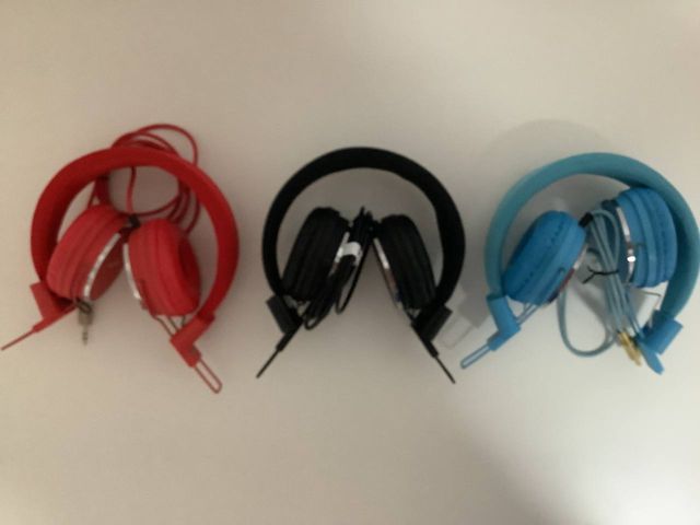 Auriculares Plegables - Rojo y Azul