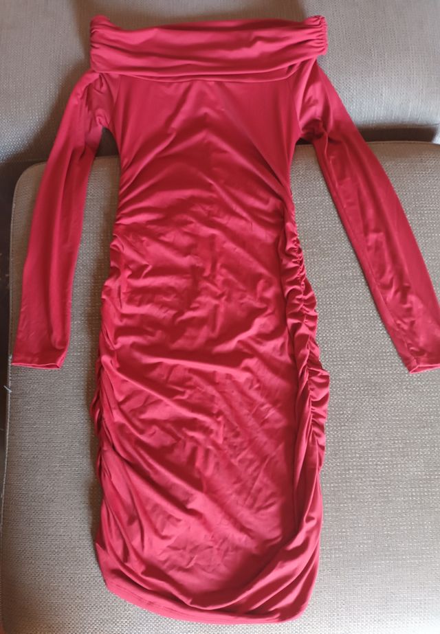 Vestido rojo ajustado - Talla XS