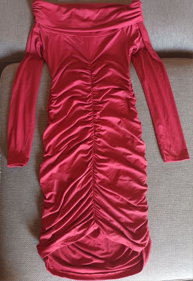 Vestido rojo ajustado - Talla XS