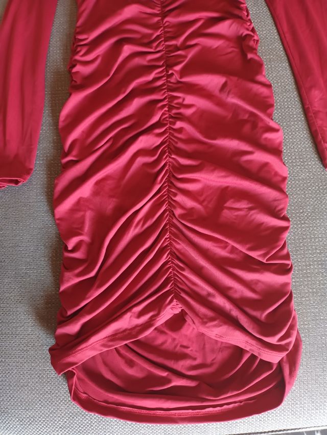 Vestido rojo ajustado - Talla XS