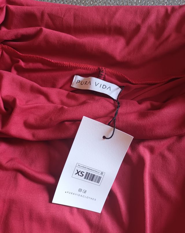 Vestido rojo ajustado - Talla XS