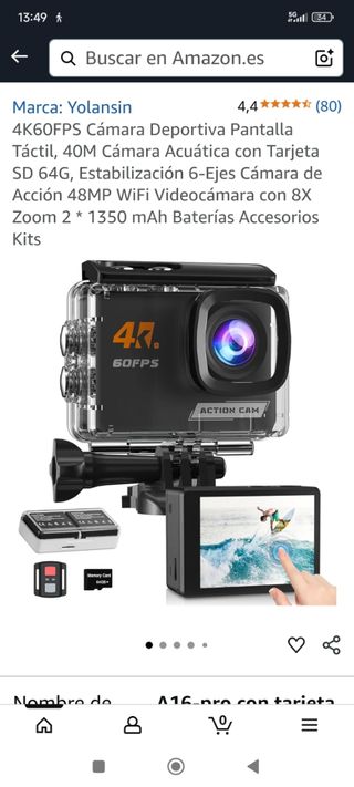 Cámara deportiva OurLife Ultra HD