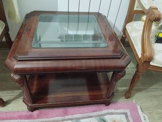 Mesa centro madera - cristal