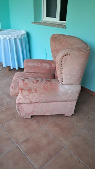 2 Sillones Vintage de sky,tapizados con tela
