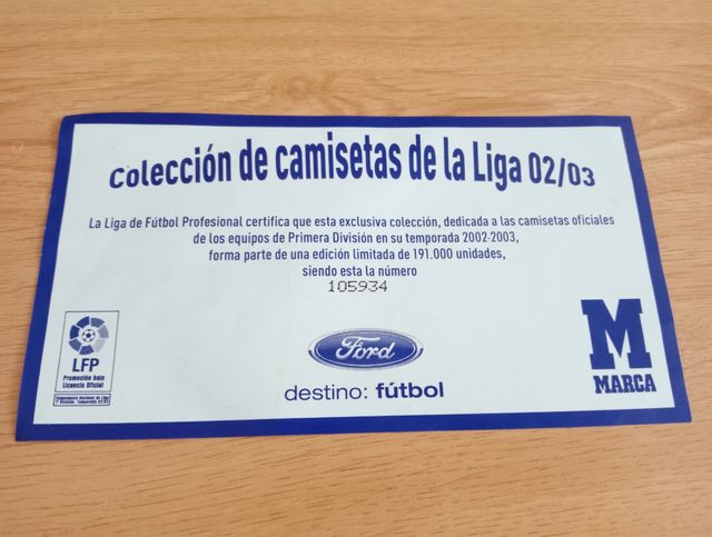 Llaveros Camisetas Liga 02/03 (20 uds)