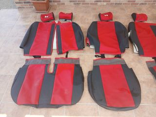 Fundas asientos furgoneta - Rojo-Negro