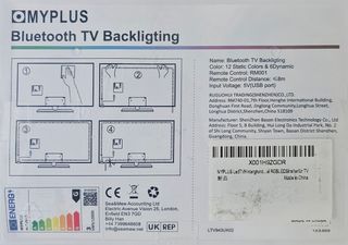 Tira LED Bluetooth MYPLUS - Retroiluminación TV