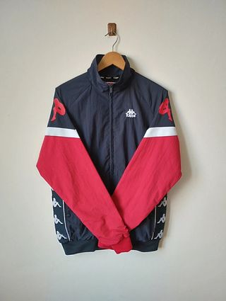 Kappa Vintage Windbreaker Track Jacket Embroidered