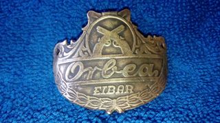 Chapa Orbea bici antigua