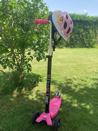 Patinete Mini Micro rosa regalo casco