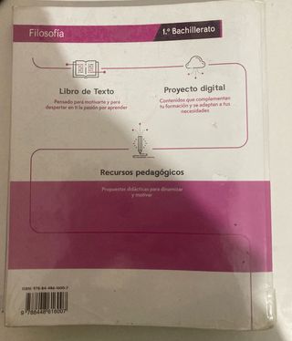 Libro  de Filosofía 1º Bachillerato