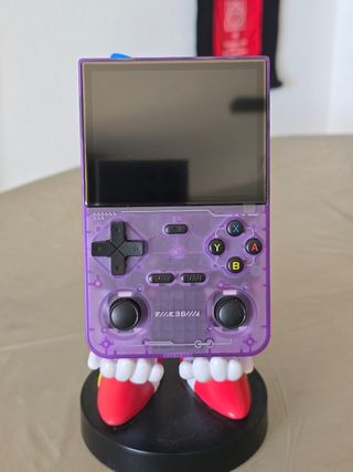 Consola retro portátil morada