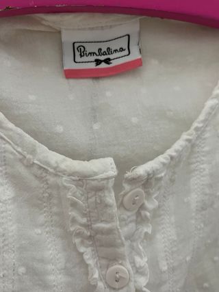 Blusa blanca niña - algodon