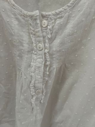 Blusa blanca niña - algodon